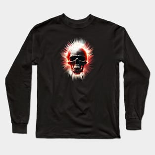 Flaming Skull Long Sleeve T-Shirt